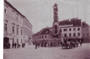 Baden Hauptplatz Cafe Francais (heutiges Café Central) um 1900, © Stadtarchiv Baden