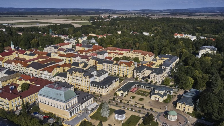 Die planmäßig angelegte Kurstadt basiert auf den Prinzipien von Achsialität und Symmetrie., © Stadt Františkovy Lázně 